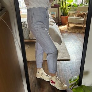 & other stories blue pants size US 6- linen/cotton blend